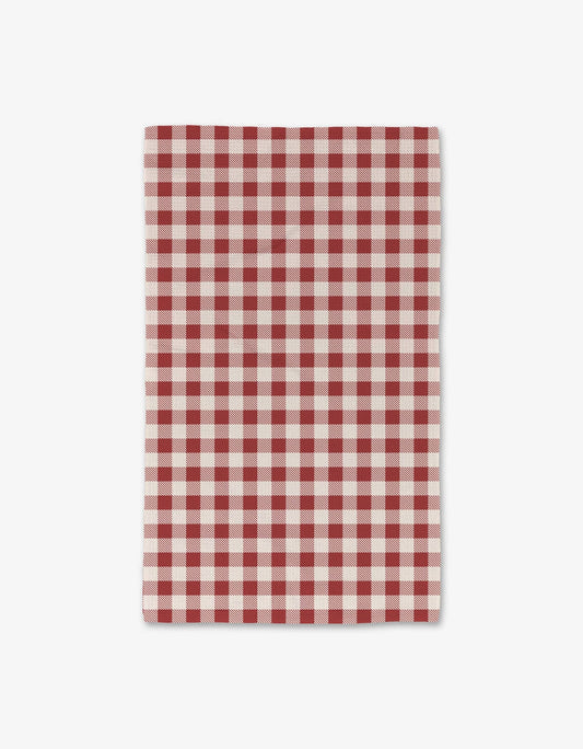 Christmas Gingham Red Luxe Hand Towel