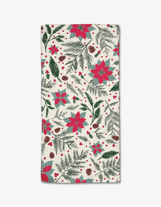 Woodland Poinsettia Bar Towel